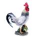 Hi-Line Gift Ltd. Black and White Rooster Statue