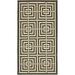 SAFAVIEH Courtyard Ariana Geometric Indoor/Outdoor Area Rug 2 7 x 5 Black/Bone