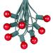 25 Foot G30 Outdoor Patio String Lights with 25 Red Globe Bulbs â€“ Indoor Outdoor String Lights â€“ Market Bistro CafÃ© Hanging String Lights â€“ C7/E12 Base - Green Wire