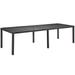 Hawthorne Collection 114 Glass Top Patio Dining Table in Espresso