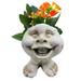 Homestyles 8.5 in. Little Buddy the Muggly Face Humorous Statue Planter Holds 4 in. Pot