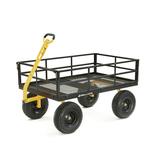 Gorilla Carts GOR1400-Com 1400-lb. Heavy-Duty Steel Utility Cart 15 Tires 52 x 34 Steel Bed