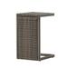 Noble House Cinshaped Outdoor Wicker C Shaped Side Table
