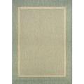 Couristan Recife Stria Texture Indoor/Outdoor Rug 5 3 x 7 6 Rectangle Natural- Green Color Hose Washable 5526/1812