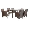 Baner Garden All Weather Wicker 7 Piece Dining Set