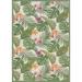 Couristan Dolce Flowering Fern Indoor / Outdoor Area Rug Ivory-Hunter Green 8 1 x 11 2