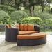 Modway Convene Outdoor Patio Daybed in Espresso Orange