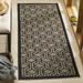 SAFAVIEH Courtyard Bristol Geometric Indoor/Outdoor Runner Rug 2 3 x 12 Brown/Black