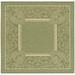 SAFAVIEH Courtyard Cooper Floral Indoor/Outdoor Area Rug 7 10 x 7 10 Square Olive/Natural