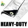 (10 x 40 ) White Tarp Extra Heavy Duty 12 Mil 3 Ply Coated Reinforced Canopy 6 oz 3 Layer