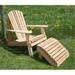 Creekvine Designs WRF526200CVD Cedar American Forest Adirondack Chair and Footrest Set