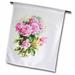 3dRose Vintage restored beautiful pink roses by Paul deLongpré¡¦rom 1899. - Garden Flag 12 by 18-inch