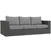 Modern Contemporary Urban Design Outdoor Patio Balcony Garden Furniture Lounge Sofa Sunbrella Rattan Wicker Grey Gray