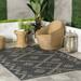 nuLOOM Julieta Diamonded Helix Indoor/Outdoor Area Rug 6 7 x 9 Charcoal