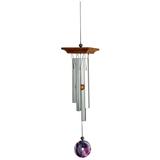 Woodstock Wind Chimes Signature Collection Woodstock Amethyst Chime Small 21 Silver Wind Chime WYBR