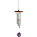 Woodstock Wind Chimes Signature Collection Woodstock Amethyst Chime Small 21 Silver Wind Chime WYBR