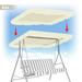 New 73 x52 Swing Canopy Replacement Porch Top Cover Seat Patio Outdoor Furniture (Ecru)