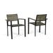 Jaylah Outdoor Wood and Iron Dining Chairs Set of 2 Gray and Black