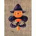 Halloween Pumpkin Bat Fleur de lis Flag Garden Size