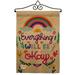 Ornament Collection GS192199-BO-02 Everything Be Okay Inspirational Expression Impressions Decorative Vertical 13 x 18.5 Double Sided Garden Flag Set Metal Wall Hanger Hardware