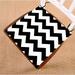 GCKG Stripe Chair Cushion Black White Chevron Zigzag Stripe Pattern Chair Pad Seat Cushion Chair Cushion Floor Cushion with Breathable Memory Inner Cushion and Ties Two Sides Printing 18x18 inch