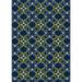 Moretti Crowne Indoor/Outdoor Area Rug 3331L Blue Patio Talavera Style 7 10 x 10 10 Rectangle