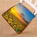 PHFZK Beautiful Sunset Scenery Chair Pad Nature Art Sunflower Garden Sunflowers Landscape Seat Cushion Chair Cushion Floor Cushion Two Sides Size 18x18 inches