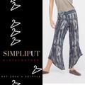 Free People Pants & Jumpsuits | Free People Dancing Day Pull On Asymmetrical Flare Leg Size Xs Extra Small Nwt | Color: Blue/Green | Size: Xs