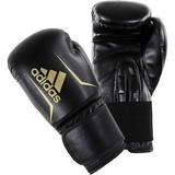 adidas FLX 3.0 Speed 50 Boxing & Kickboxing Gloves for Women and Men for Light Sparring Training Gym Punching Fitness and Heavy Bags. 10oz Black Gold