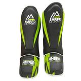 Amber Fight Gear Pro Style Competition Muay Thai Shin and Instep Guards for Muay Thai Kickboxing MMA and Combative Sports. Great Protection for Training or Sparring Shin Guards Pairs Size Small