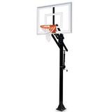 First Team Jam III-BP Steel-Acrylic In Ground Adjustable Basketball System44; Black