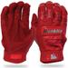 Franklin Sports CFX Pro Full Color Chrome Series Batting Gloves Red