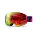 OutdoorMaster Ski Goggles PRO Frameless Pink/Purple - Grey Lens Red VLT 15%