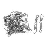 Unique Bargains Unique Bargains 5# Fishing Tackle Metal Line to Hook Clip Connector Swivel 20 Pcs