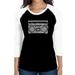 LA Pop Art Women s Raglan Baseball Word Art T-shirt - Greatest Rap Hits of The 1980 s