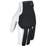Callaway Golf Men s X-Spann Compression Fit Premium Cabretta Leather Golf Glove White/Black Large Cadet (Shorter Fingers) Worn on Left Hand