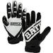 Battle Receivers Ultra-Stick Football Gloves - Youth Large - Black/White