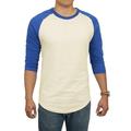 Men s Basic Raglan 3/4 Sleeve Tee Shirts Baseball Solid Athletic Crew Neck