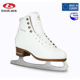 BOTAS - model: CINDY / Made in Europe (Czech Republic) / Innovated Figure Ice Skates for Women Girls / Layered Real Leather Upper / LTT technology / White Str. Cuff / Color: White Size: Adult 9.5