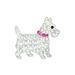 Navika Swarovski Crystal Golf Ball Marker & Hat Clip - Scottie Dog - Pink