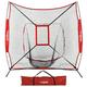 Zeny 7 x 7 Baseball Softball Practice Net Hitting Pitching Training Net w/Strike Zone Bow Frame & Carry Bag