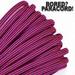 Bored Paracord Brand 550 lb Type III Paracord - Neon Pink With Black Stripes 10 Feet