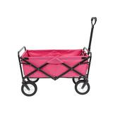 Mac Sports Collapsible Durable Folding Outdoor Garden Utility Wagon Cart Pink