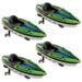 Intex Challenger K1 1-Person Inflatable Sporty Kayak w/ Oars And Pump (4 Pack)