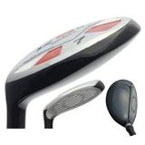 LEFT HANDED Majek Golf +1 inch Over Big & Tall Men s #7 Hybrid Stiff Flex New Utility S Flex Club (Tall 6 0 + / +1 Over) with Midsize Black Pro Velvet Grip