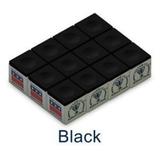 One Dozen BLACK Silver Cup Billiards Pool Cue Stick Chalk (12 cubes)