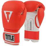 Title Boxing Pro Style 3.0 Hook and Loop Training Gloves - 16 oz. - Red/White