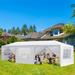 Zimtown 10 x30 Outdoor Party Wedding BBQ Tent w/8 Outdoor Canopy Tent White