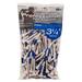 Pride ProLength Professional Wood Golf Tee 3-1/4 inch Blue/White 75 Count