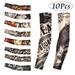 EEEkit Cooling Sun Athletic Arm Sleeves Upgraded Version 10PCS UV Protection Sunblock Arm Tattoo Cover Sleeves Men Women Cycling Driving Golf Running